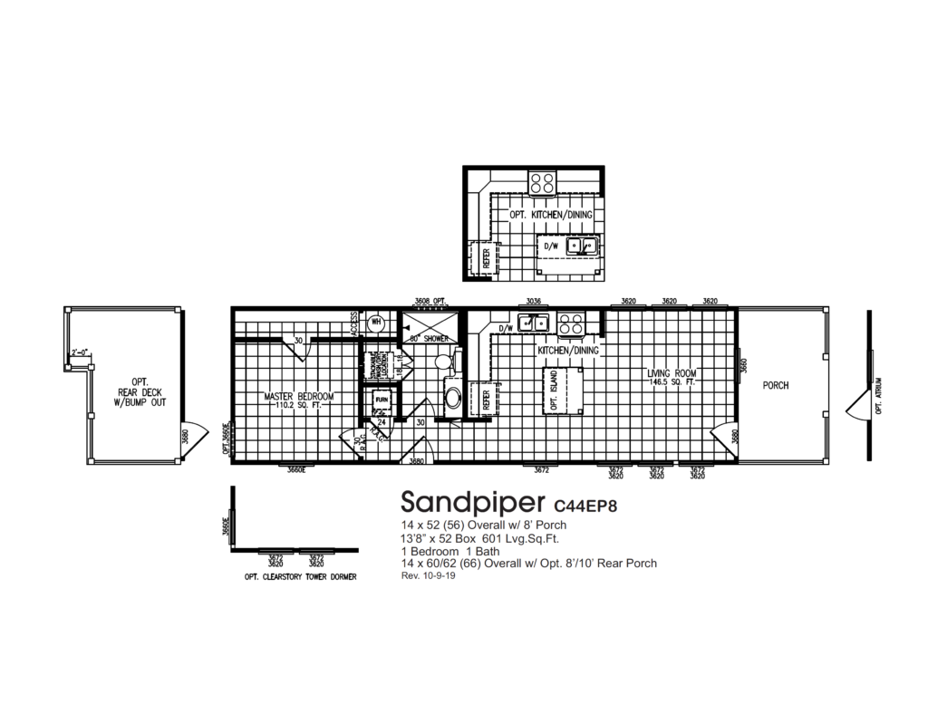Smart Cottage Sandpiper C44EP8 Floorplan
