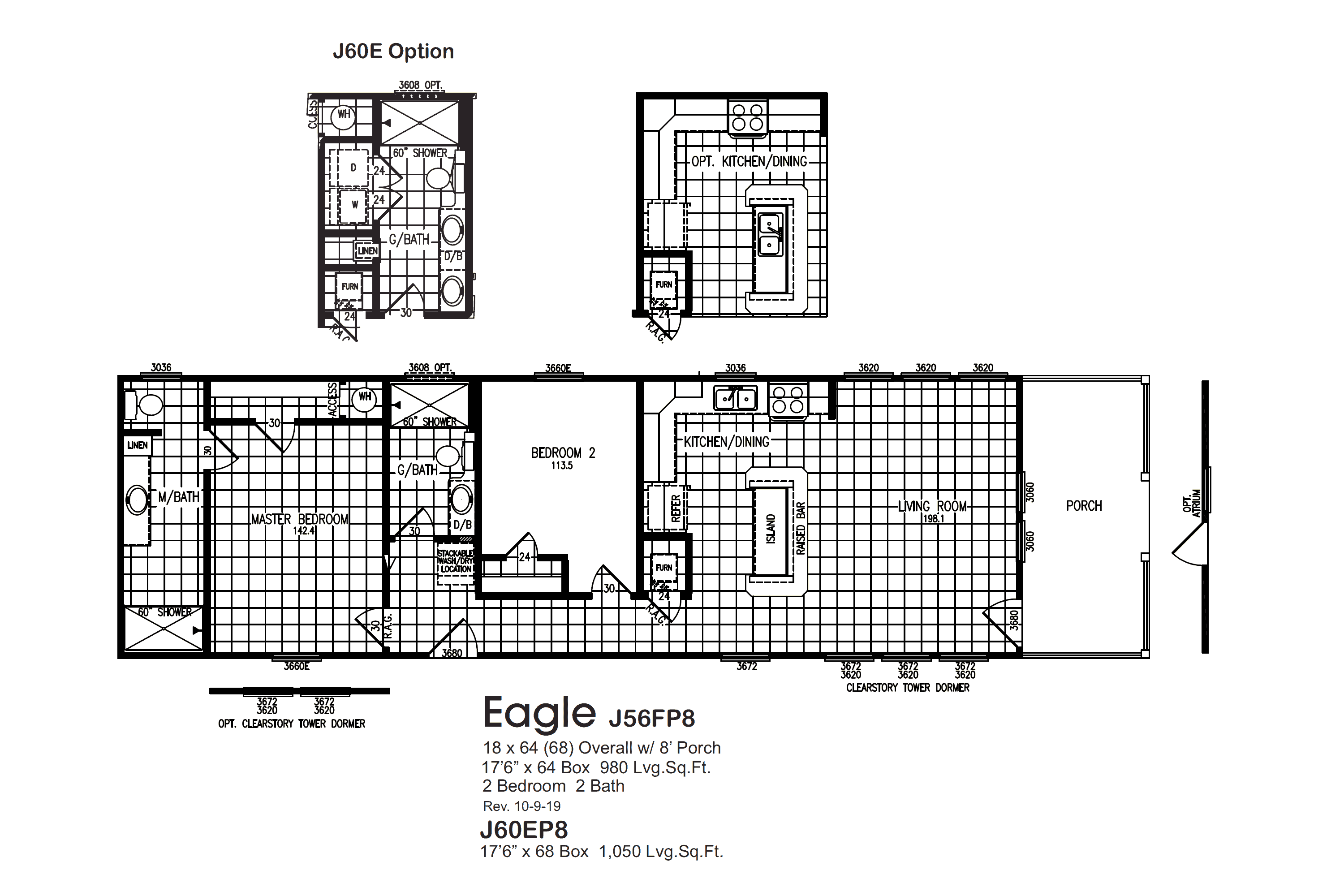 Eagle J56FP8 J60EP8 Floorplan