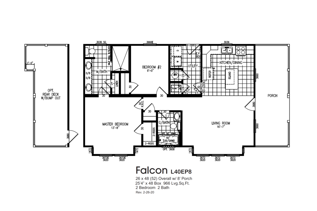 Falcon L40EP8 Floorplan
