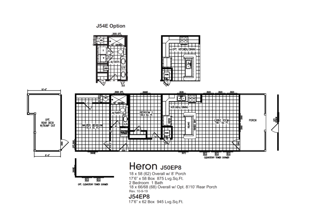 Heron J50EP8 J54EP8 Floorplan